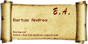 Bartus Andrea névjegykártya