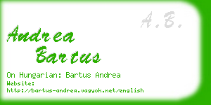 andrea bartus business card